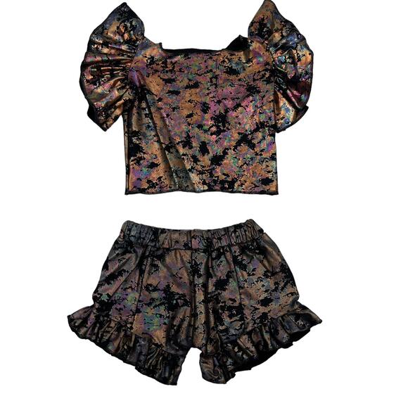Litlte Southern Swag Other - Little Southern Swag Handmade Metallic Ruffle Set
